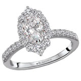 *** Lab Grown Diamond *** Halo Semi-Mount Diamond Ring