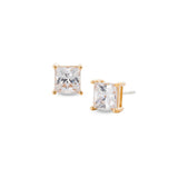 Prong Set Princess Cut Simulated Diamond Stud Earrings