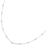 Bezel Set Simulated Diamond Station Chain
