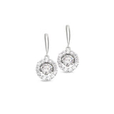 Round Dancing Stone Drop Earrings