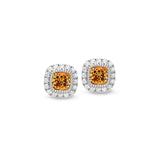 Cushion Cut November Birthstone Stud Earrings
