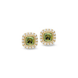 Cushion Cut August Birthstone Stud Earrings