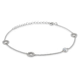 Open Circle and Bezel Bracelet