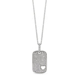 Dog Tag Pendant with Heart Cutout