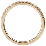 Diamond Straight Front Wedding Band