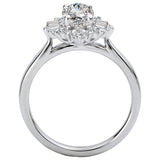 *** Lab Grown Diamond *** Halo Semi-Mount Diamond Ring