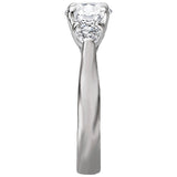 *** Lab Grown Diamond *** 3 Stone Semi-Mount Diamond Ring