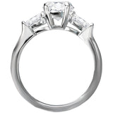 *** Lab Grown Diamond *** 3 Stone Semi-Mount Diamond Ring