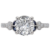 Sapphire and Diamond Semi-Mount Engagement Ring