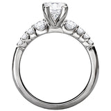 *** Lab Grown Diamond *** Classic Diamond Semi-Mount Engagement Ring