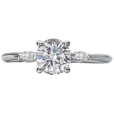 *** Lab Grown Diamond *** Diamond Semi-Mount 3-Stone Engagement Ring