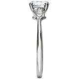 *** Lab Grown Diamond *** Diamond Semi-Mount 3-Stone Engagement Ring