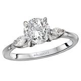 *** Lab Grown Diamond *** Diamond Semi-Mount 3-Stone Engagement Ring