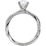 *** Lab Grown Diamond *** Semi-Mount Diamond Engagement Ring