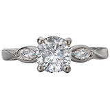 *** Lab Grown Diamond *** Diamond Semi-Mount Engagement Ring