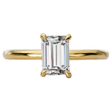 *** Lab Grown Diamond *** Diamond Hidden Halo Engagement Ring