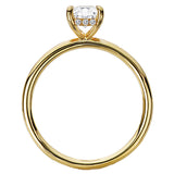 *** Lab Grown Diamond *** Diamond Hidden Halo Engagement Ring
