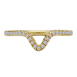 Curved Diamond Wedding Band