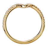 Curved Diamond Wedding Band