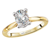 Hidden Halo Semi-Mount Diamond Engagement Ring