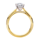 Hidden Halo Semi-Mount Diamond Engagement Ring