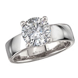 Bold Band Semi-Mount Diamond Engagement Ring