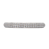 Straight Two Row Diamond Wedding Band