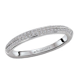 Straight Two Row Diamond Wedding Band