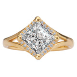 Semi-Mount Diamond Halo Engagement Ring