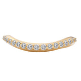 Curved Front Diamond Wedding Band