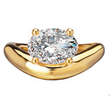 Solitaire Hidden Halo Diamond Engagement Ring