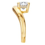 Solitaire Hidden Halo Diamond Engagement Ring