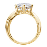 Hidden Halo Semi-Mount Diamond Engagement Ring