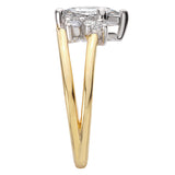 Half Split Shank Semi-Mount Diamond Engagement Ring