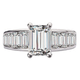 Lab Grown Baguette Diamond Engagement Ring