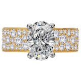 Broad Band Shank Semi-Mount Lab Grown Diamond Engagement Ring
