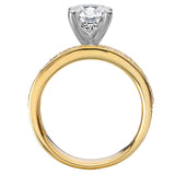 Broad Band Shank Semi-Mount Lab Grown Diamond Engagement Ring