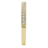 Diamond and Milgrain Detailed Diamond Engagement Ring