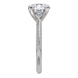 Knife Edge Banded Semi-Mount Diamond Engagement Ring