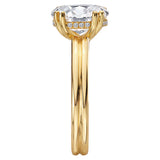 Double Ring Band and Double Prong Diamond Engagement Rin