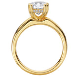 Double Ring Band and Double Prong Diamond Engagement Rin