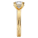 Double Ring Band and Double Prong Diamond Engagement Rin