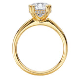 Double Ring Band and Double Prong Diamond Engagement Rin