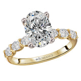4 Prong Peg Head Semi-Mount Lab Grown Diamond Engagment Ring