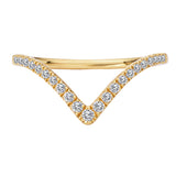Curved Diamond Wedding Band