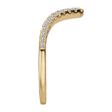 Curved Diamond Wedding Band