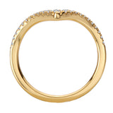 Curved Diamond Wedding Band