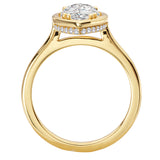 Hidden Halo Semi-Mount Engagement Ring