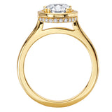 Hidden Halo Semi-Mount Engagement Ring