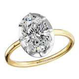 Hidden Halo Semi-Mount Diamond Engagement Ring